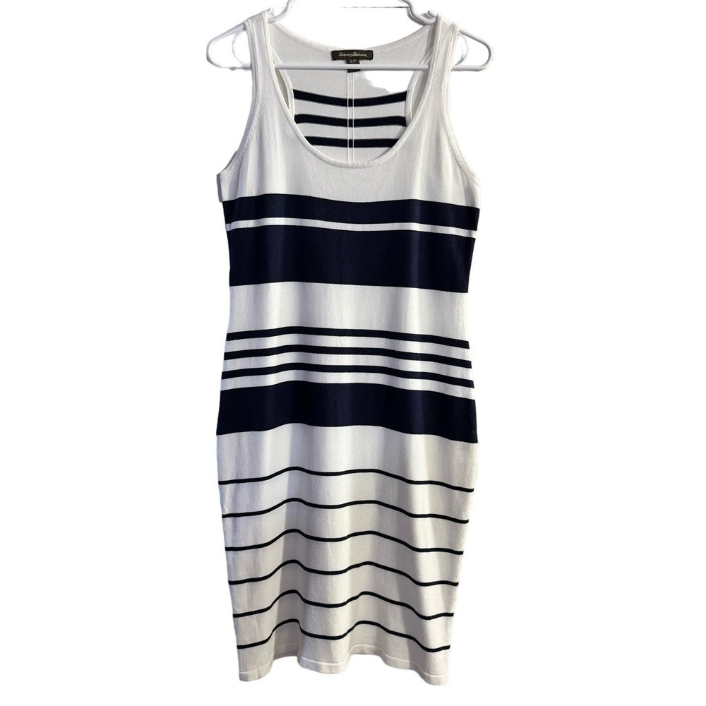 Tommy Bahama Nautical Coastal Striped Knit Tank Dress Small Preppy Vacation